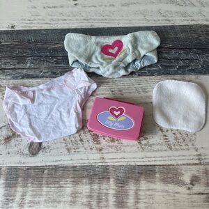 American Girl BITTY BABY Doll Baby’s DIAPER TOTE Diapers Wipe & Case Only 2009